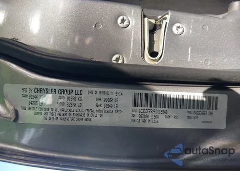 2015 Dodge Dart Gt z USA, uszkodzony, nr VIN 1C3CDFEB2FD119348